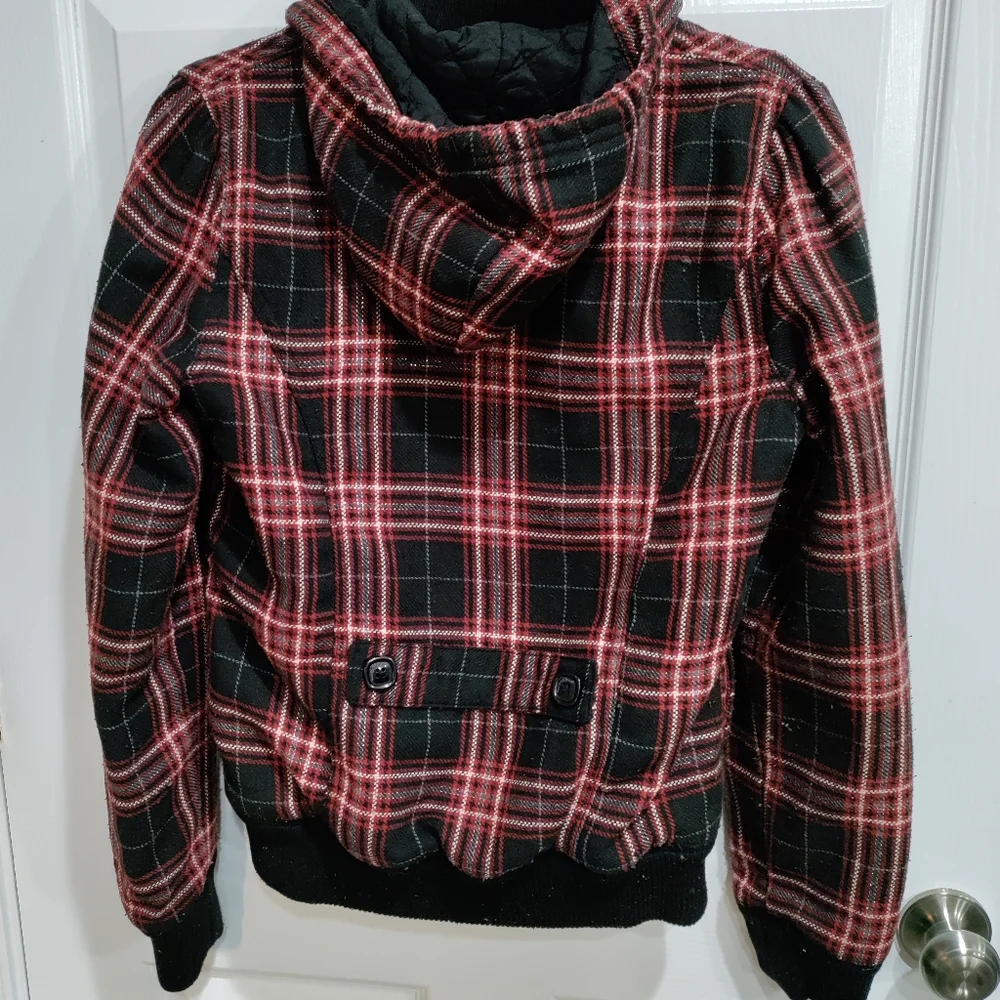 Roxy plaid quilted jacket coat vintage 90s Y2K size Medium juniors